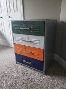 lot 7 image: Industrial Locker Drawer Dresser