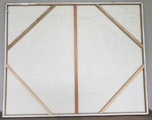 lot 40 image: Large Cubist Jazz Print on Canvas