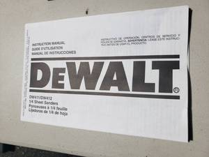 lot 72 image: DeWalt Palm Sheet Sander
