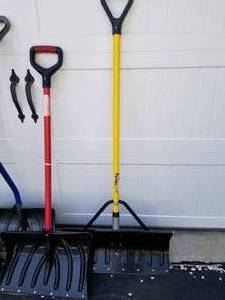 lot 76 image: Collection of Snow Shovels and Rakes