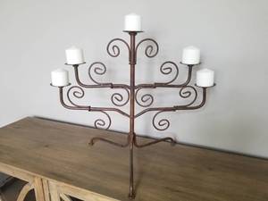 lot 52 image: Art Metal Candelabra