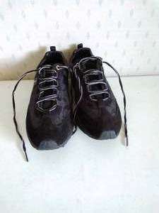 lot 47 image: Womens Black Logo-Print Coach Tennis Shoes (Size 7.5M)