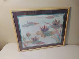 lot 167 image: Reflections I Framed Flower Art
