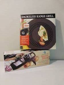 lot 170 image: Mandolin Slicer & Smokeless Range Grill