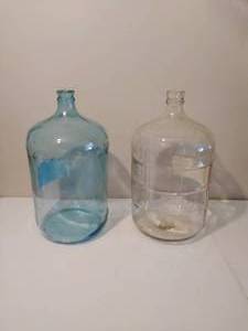 lot 216 image: 2 Large Glass Jugs