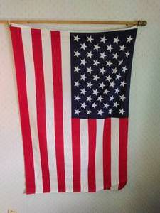 lot 79 image: American Flag with pole