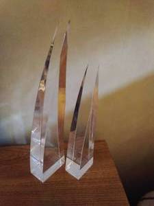 lot 83 image: Department 229 Commit Lucite Sculptures