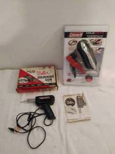 lot 121 image: Cold Heat Cordless Soldering Tool & Weller Soldering Gun