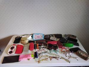 lot 57 image: Lot of Glasses, Glass Cases, & Wallets