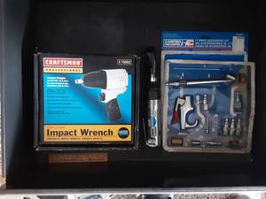 lot 31 image: Craftsman 12 Impact  With Campbell-Hausfeld 38 Air Ratchet & Accessory Kit