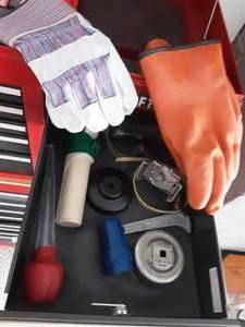 lot 38 image: Gloves, Filter Wrenches, More