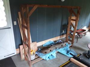 lot 77 image: 7 Foot Fire Wood Rack (No Contents)