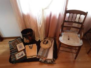 lot 99 image: Rag Rugs, Chair(Needs Repair), More