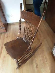lot 126 image: Pressed Back Sewing Rocker