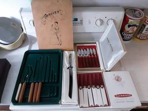 lot 244 image: Knives, Cutting Board, Cutlery Sets, Regent Sheffield