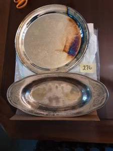 lot 276 image: 2-Silver Plate Trays