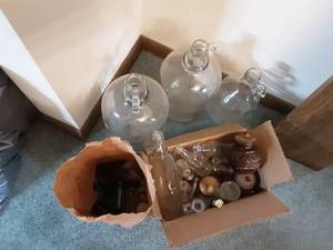 lot 280 image: Collection Of Assorted Glass Jars & Bottles (Small-Large)