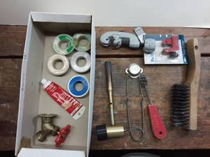 lot 321 image: Torch, Tubing Cutters, Solder, Related
