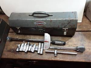lot 345 image: Craftsman Tool Box, Ratchet, Breaker Bar, Sockets