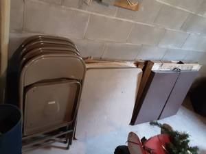 lot 356 image: Folding Table & 4-ChairsCard Table
