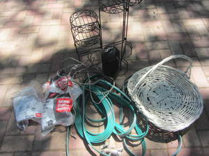 Plant Stand, Hose, Outdoor Light