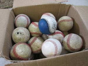 Box Full of Assorted Baseballs  CSB...