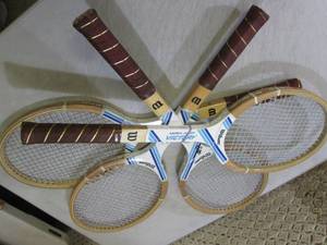 Lot of 4 Wilson Victory Wood Tennis...