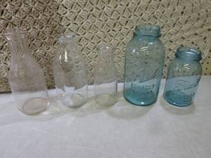 Vintage Glass Bottles and Jars  CSB...