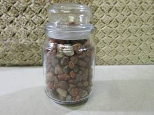 Jar with 2 12 Pounds of Agates  EC...