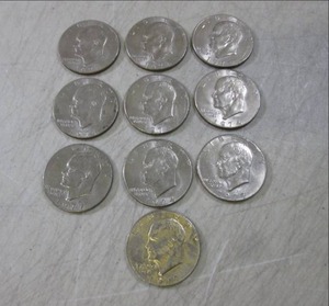 10 Silver Dollar Coins Mix of 1974 ...