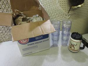 Box Full of Cups Glasses Etc  D-2...