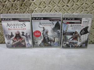 Lot of 3 PS3 Assassins Creed Games ...