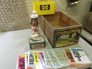 Vinage Wood BoxCrate with Misc Oth...