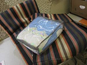 Knit Blanket and Hampton Bay Lounge...