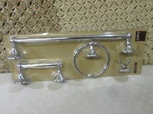 4-Piece Chrome Finish Bathroom Set ...