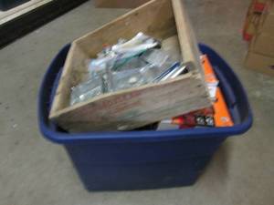 Tote Full of Misc Hardware Tools Et...