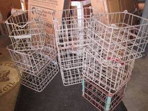 Lot of 9 Vintage Metal Milk Bottle ...