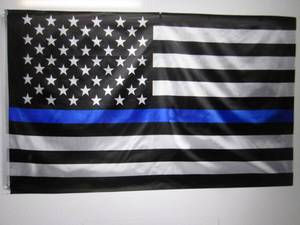 3 ft x 5 ft Blue Line American Flag...
