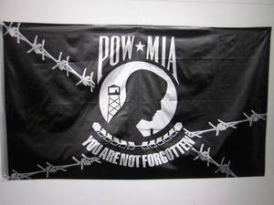 3 ft x 5 ft POW MIA Barb Wire Flag ...