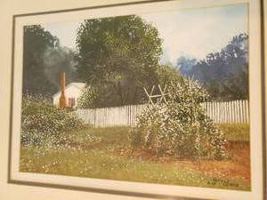 lot 79 image: Framed Landscape Print by Ronald Lewis