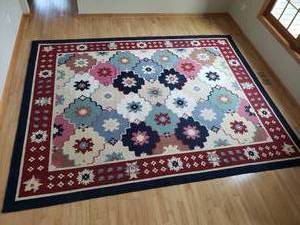 lot 13 image: Gorgeous mosaic Dhurrie Pattern Rug