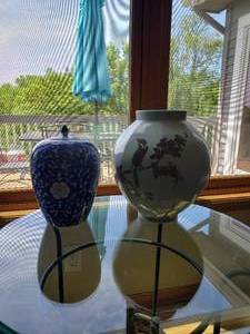 lot 66 image: Decorative Pair of Accent Vases