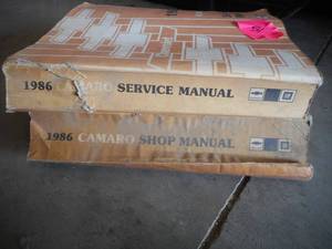 1986 Camaro Service & Shop Manuals