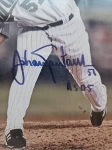 lot 91 image: Autographed JOHAN SANTANA 2004 Commemorative Cy Young Print