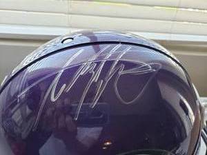 lot 2 image: Autographed ADRIAN PETERSON NFL Helmet - Certified
