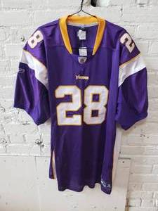 lot 38 image: Vikings Purple Game Jersey Adrian Peterson #28 Size 58