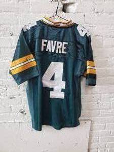 lot 73 image: Green Bay Game Jersey  Brett Favre #4 Size 48