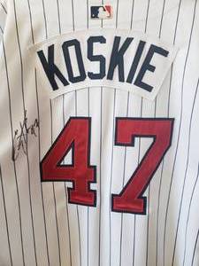 lot 13 image: CORY KOSKIE SIGNED Twins Baseball Jersey