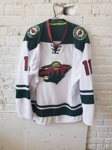 lot 69 image: Zach Parise Wild Hockey Jersey Size 56