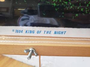 lot 160 image: Retro 70s Black Light Poster KING OF THE NIGHT #1604